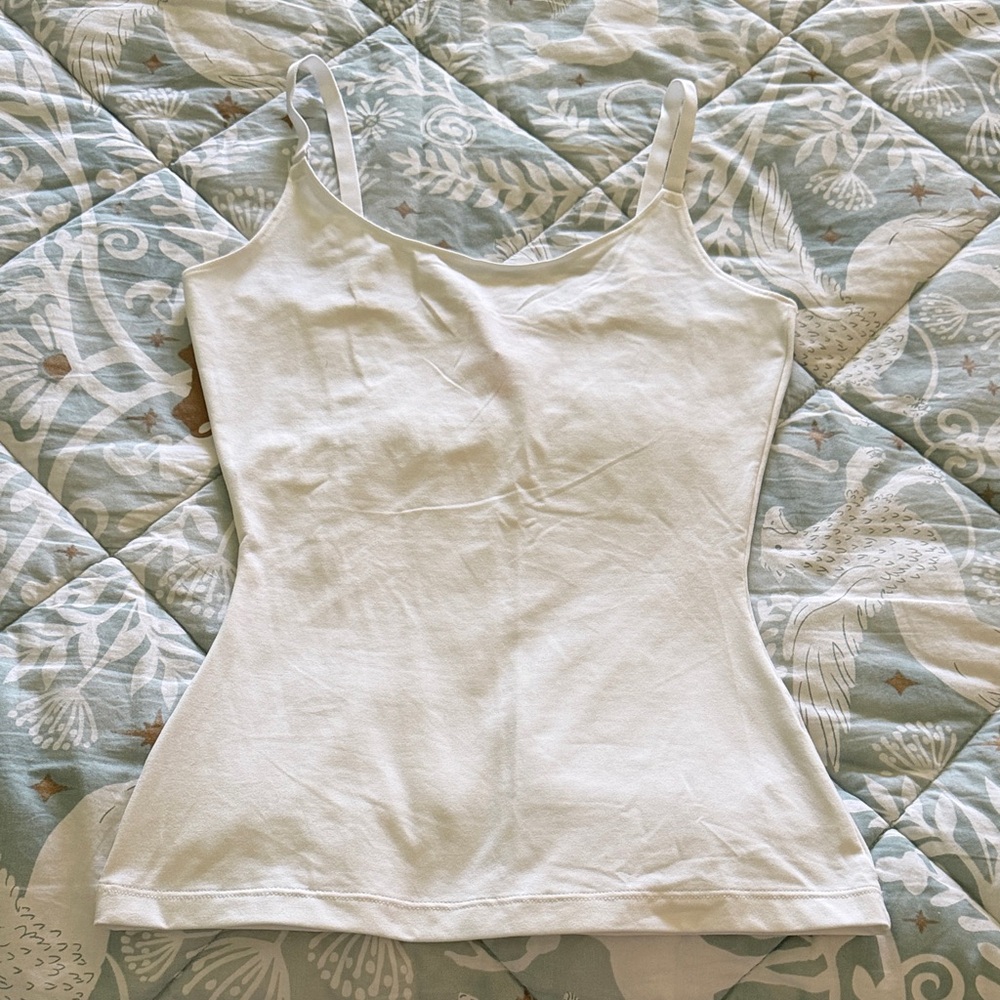 SPANX White Slim Camisole Tank with Adjustable Straps